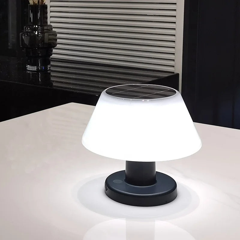 Solar-Powered Waterproof Table Lamp for Outdoor Use