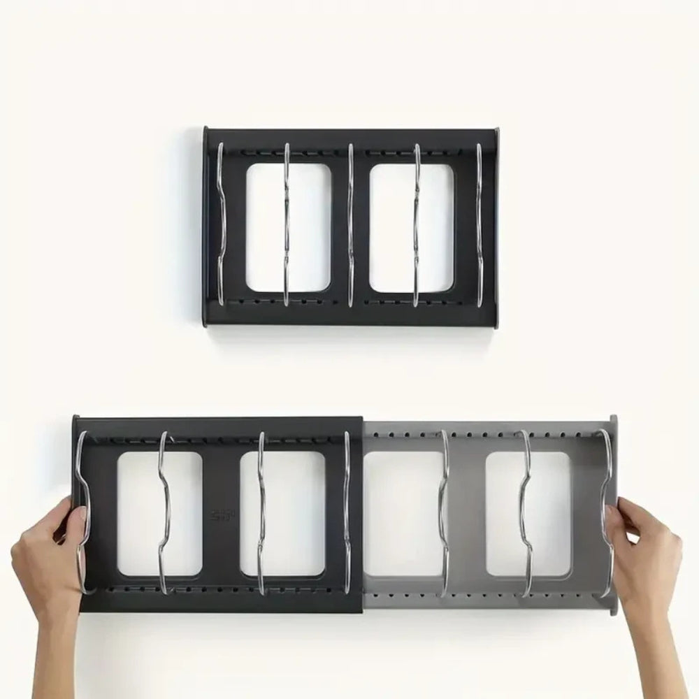 Expandable Adjustable Pot and Pan Organizer Rack