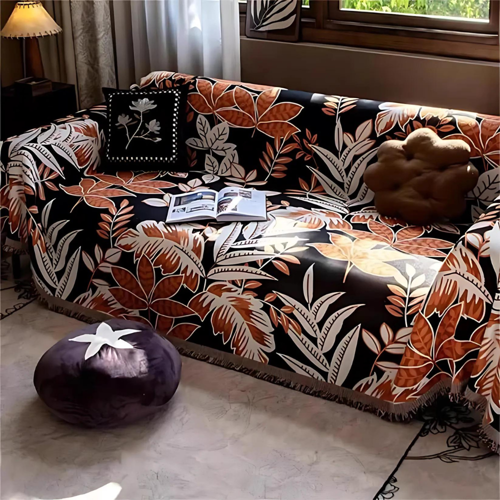 Chenille Vintage Tassel Sofa Cover