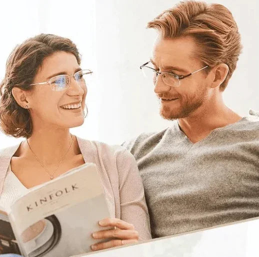 Progressive Reading Glasses with Anti-Blue Light Filter and Lightweight TR90 Frame