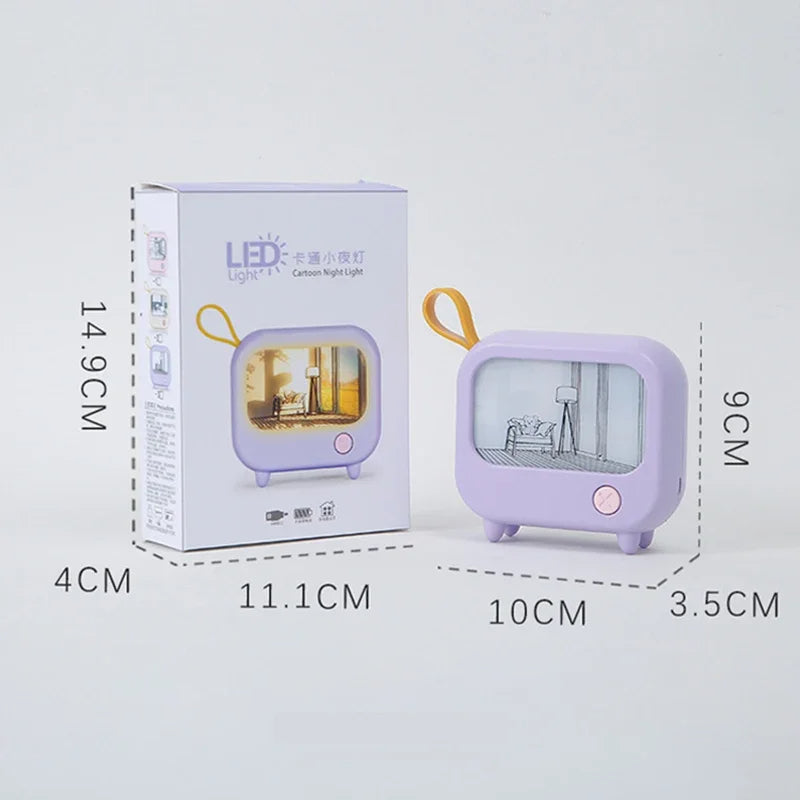 Mini LED Night Light with TV Painting Design