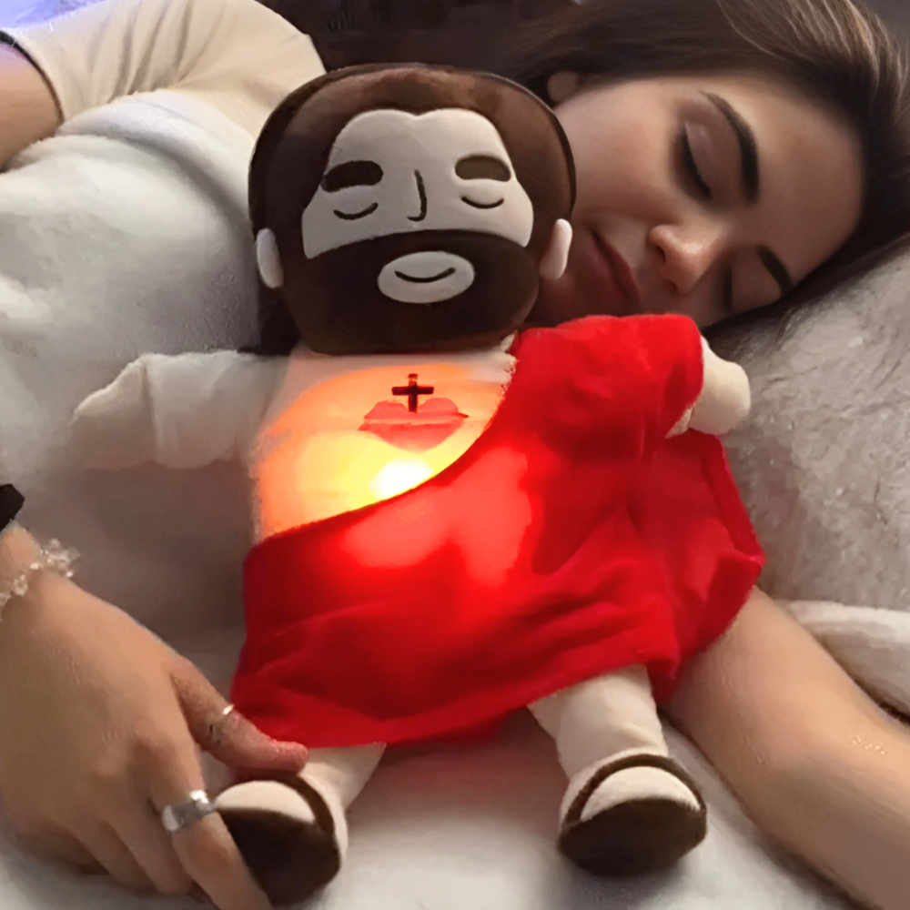Breathing Jesus Plush Toy for Soothing Sleep Aid