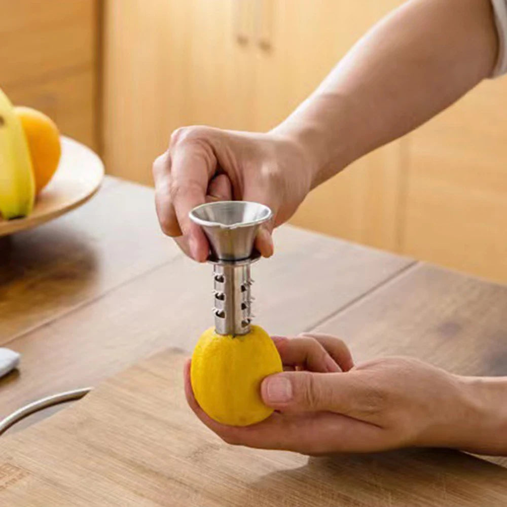 Stainless Steel Manual Citrus Juicer with Built-In Filter
