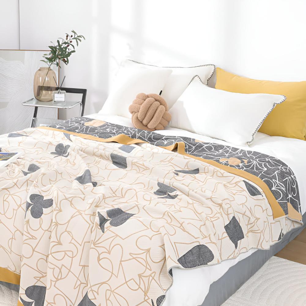 Poker Patterns Cotton Throw Blanket