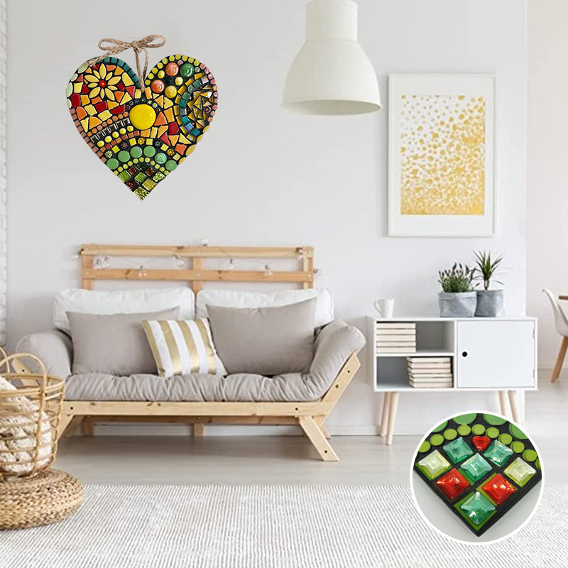 Handcrafted Mosaic Heart Garden Decoration