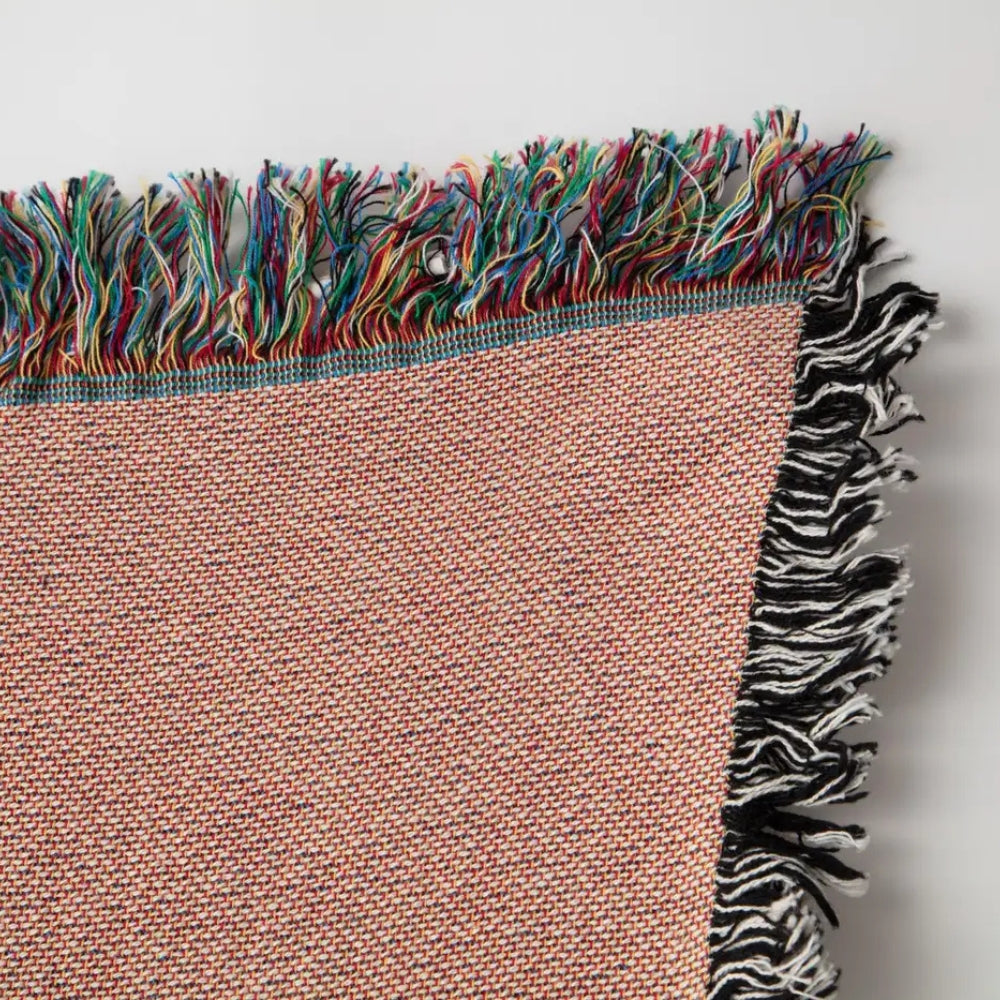 Pink Muse Colorful Woven Throw Blanket