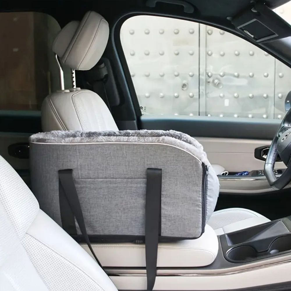 Pet Travel Booster Seat with Soft Microfiber and Anti-Slip Straps