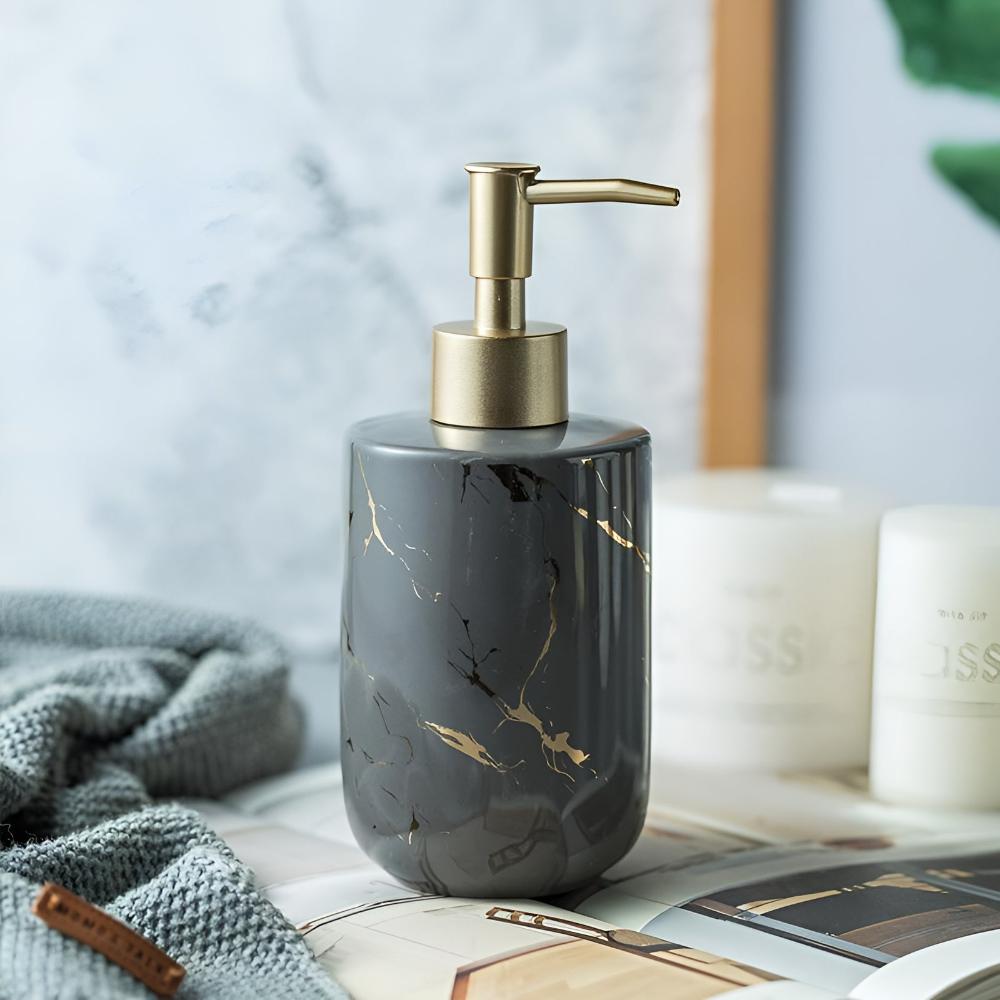 Ceramic Golden Marble Soap Dispenser