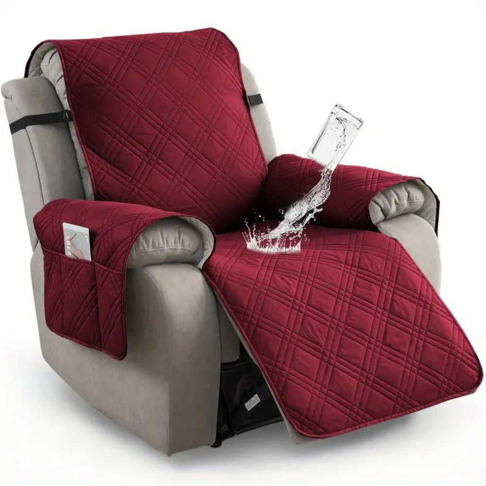 Premium Waterproof Non-Slip Recliner Slipcover with Side Pocket