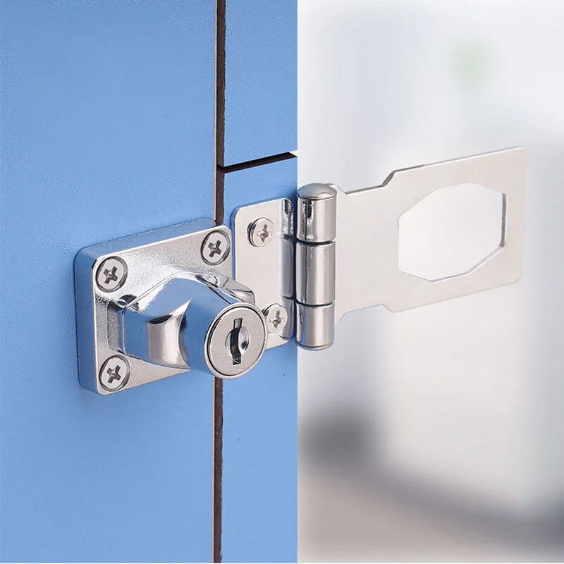 Zinc Alloy Drawer Lock with Key Storage - No Drill Installation
