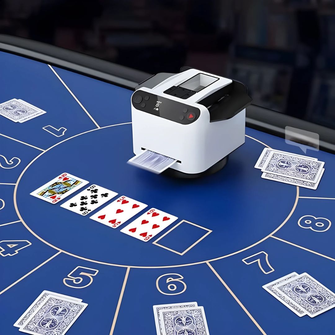 Automatic Card Shuffling and Dealing Machine for Up to 12 Players