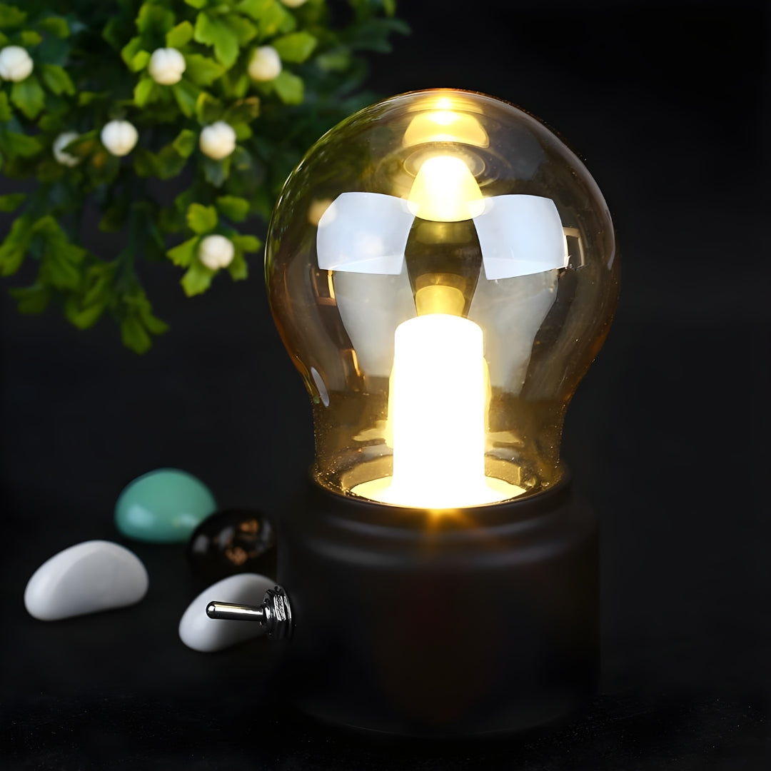 Portable Retro LED Table Lamp with USB Charging