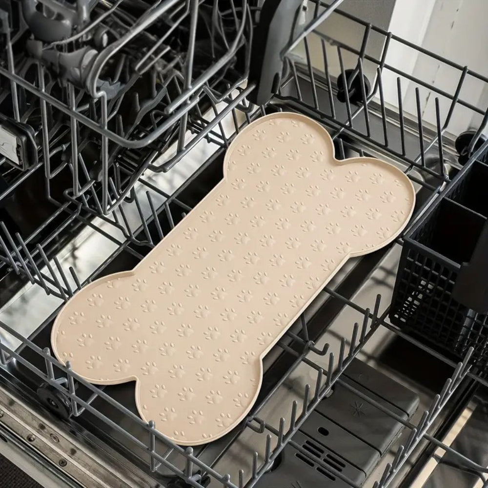 Bone-Shaped Non-Slip Silicone Pet Feeding Mat