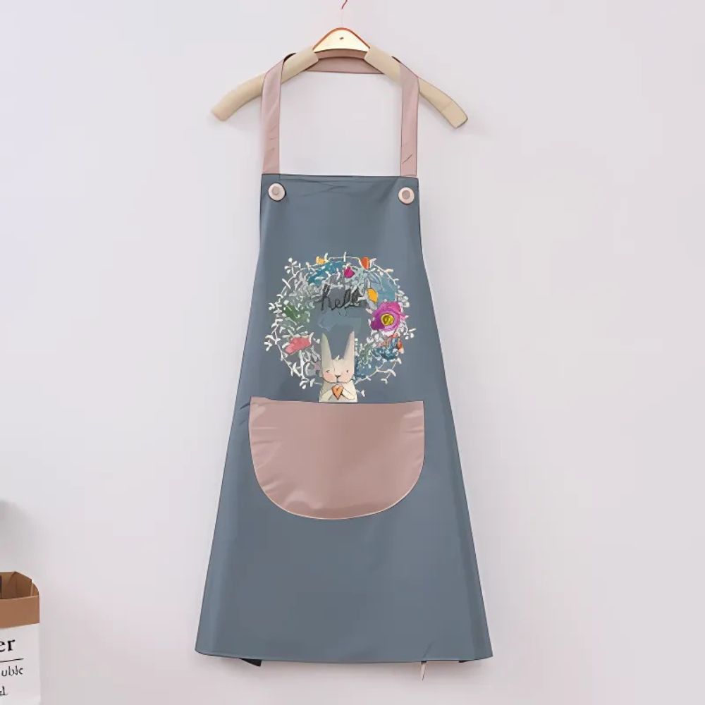 Hello Spring Waterproof Floral Kitchen Apron