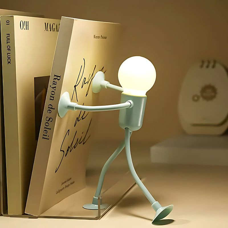 Flexible Bulb Man Night Light with Suction Cup