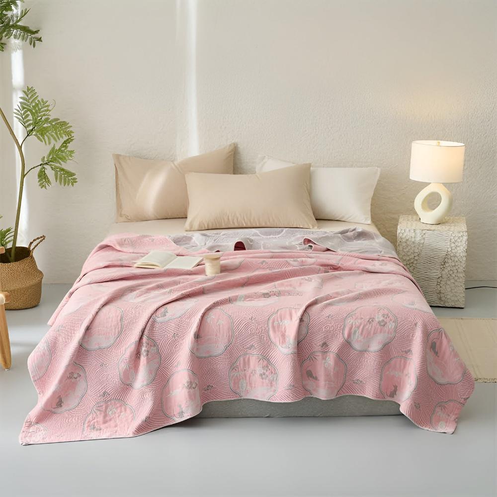 Reversible Cotton Blend Coastal Dreams Blanket