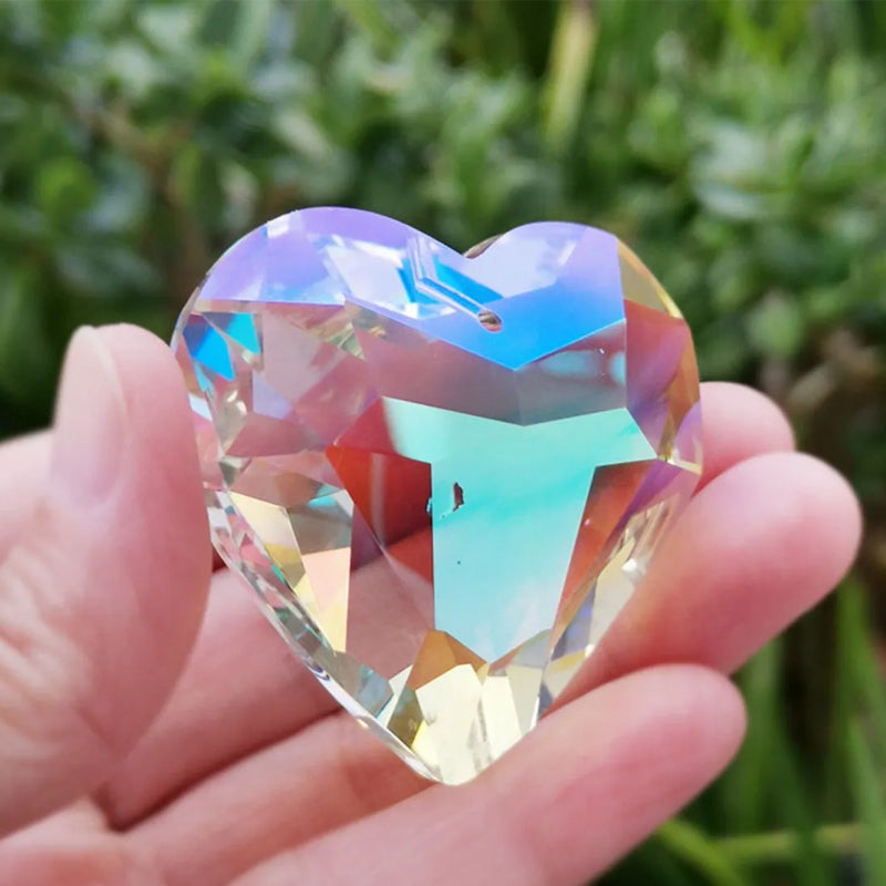 Heart-Shaped K9 Crystal Sun Catcher Prism