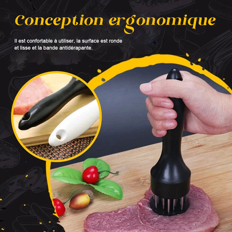 Quick Pin Press Meat Tenderizer with Stainless Steel Blades
