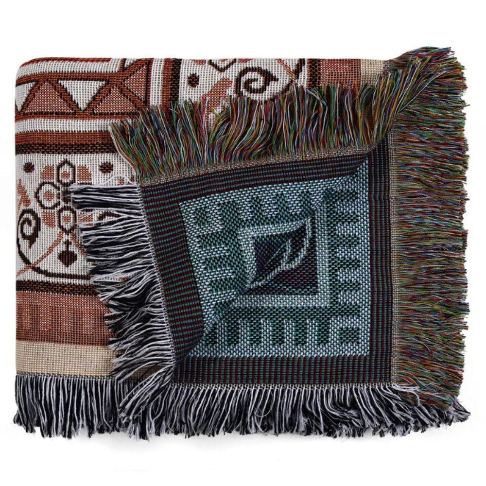 Bohemian Desert Mirage Woven Throw Blanket