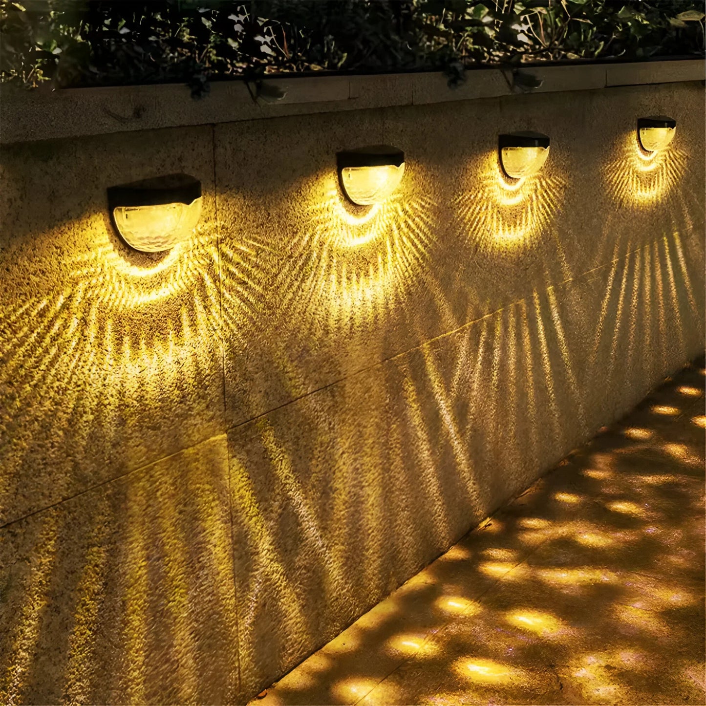 Solar LED Garden Wall Lamp with Waterproof Design