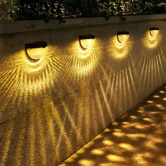 Solar LED Garden Wall Lamp with Waterproof Design