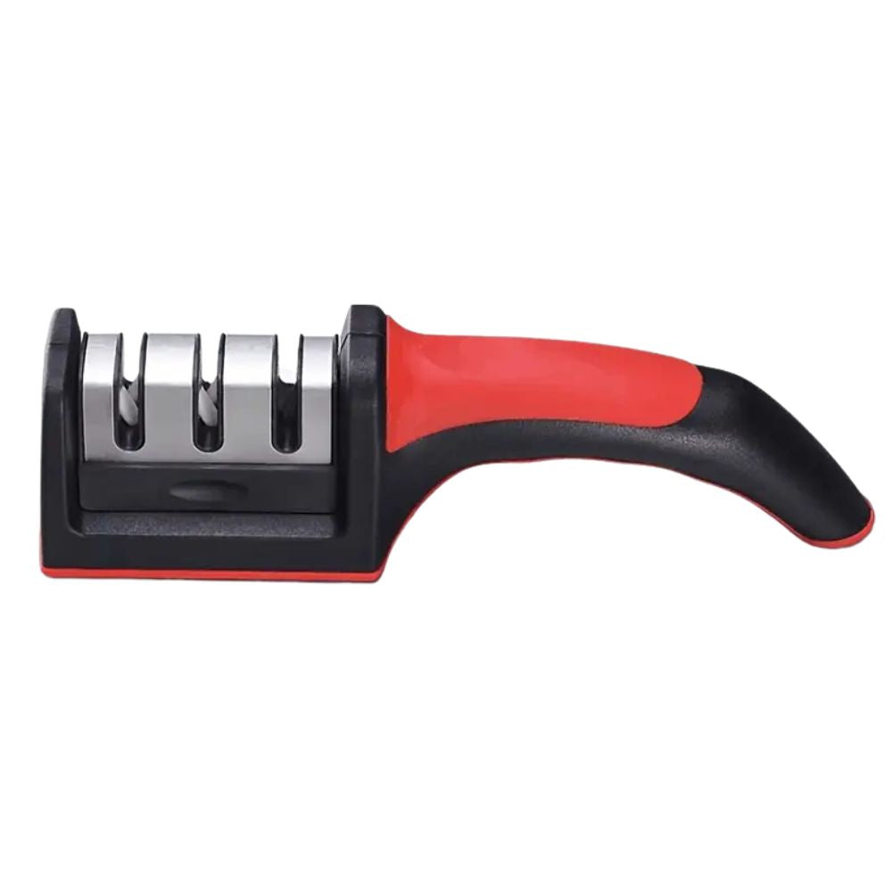 Ergonomic Comfort Grip Knife Sharpener with Tungsten Steel and Ceramic Slots