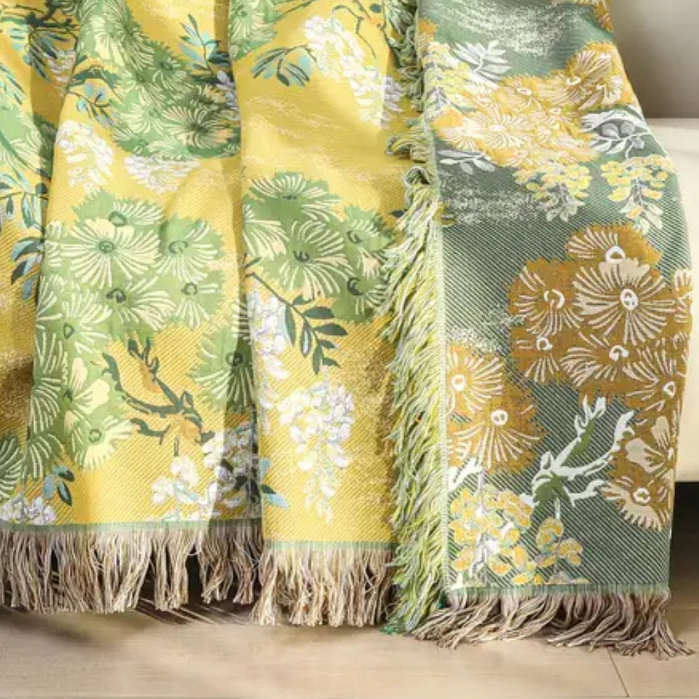 Mulberry Tree Pattern Cotton Blanket
