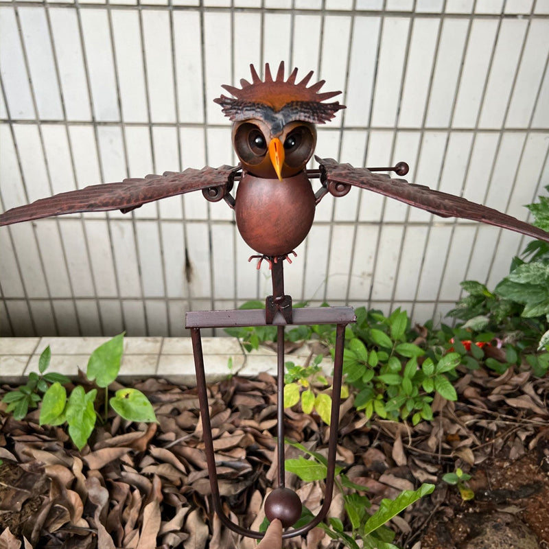 Metal Eagle Windmill Garden Art Decor