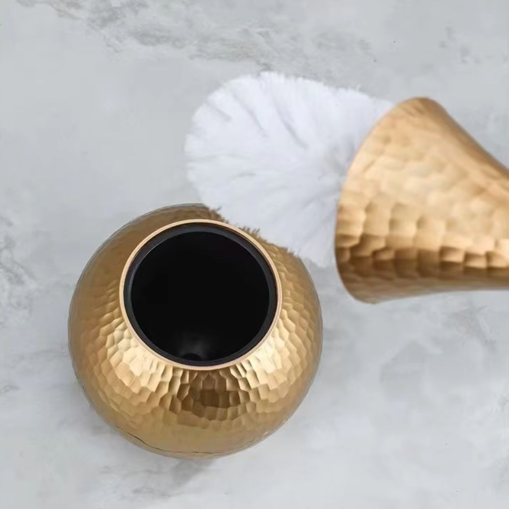 Elegant Toilet Brush with Ergonomic Handle and Storage Base