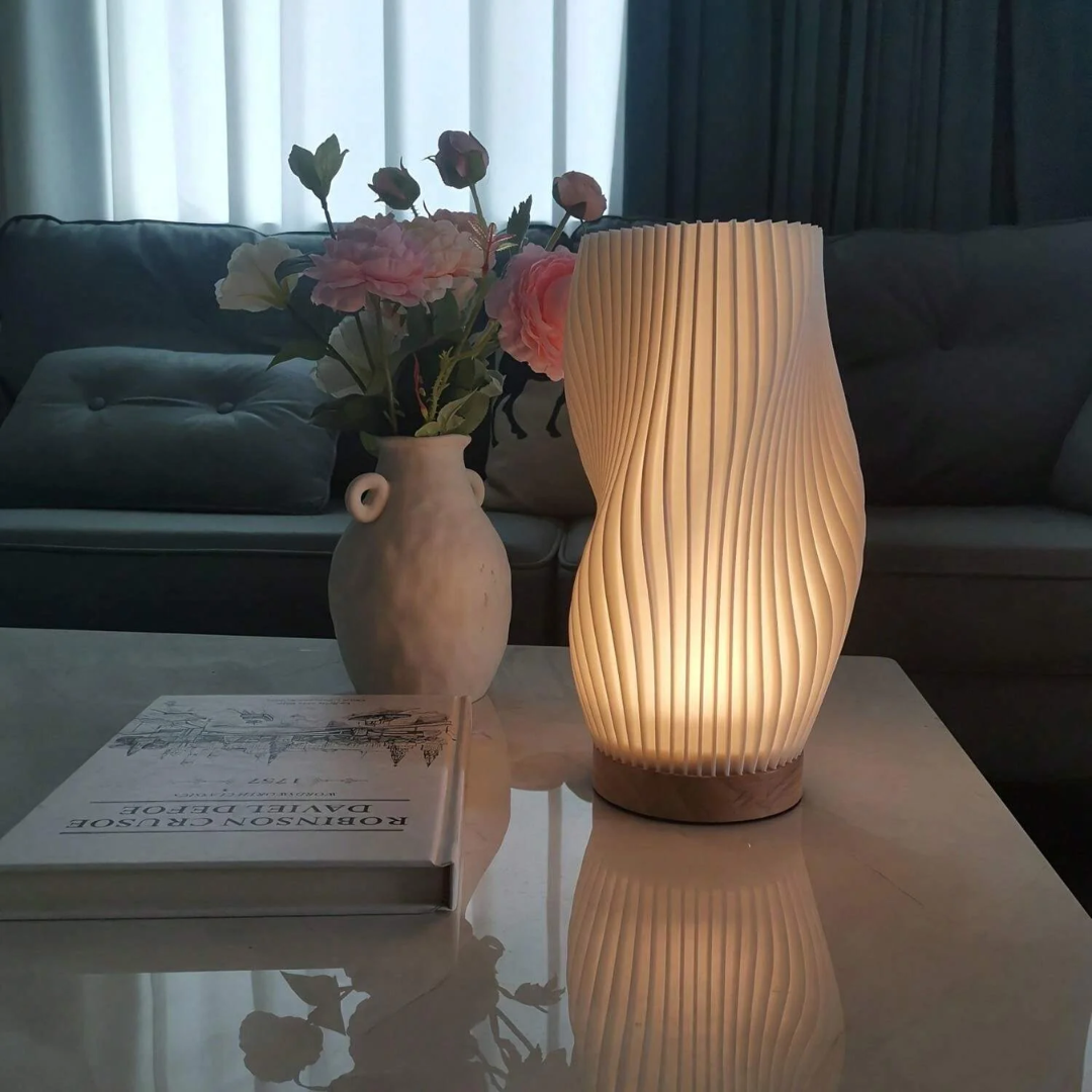 Dimmable Wavy LED Table Lamp
