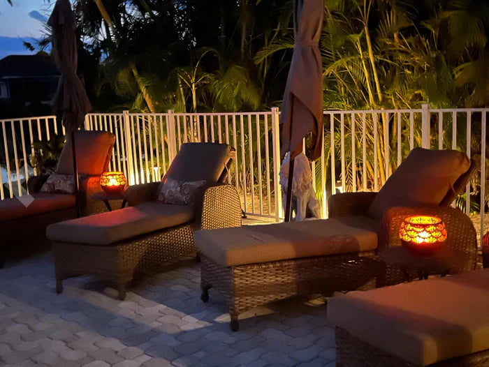 Floral Design LED Candle Lamp for Warm Ambiance