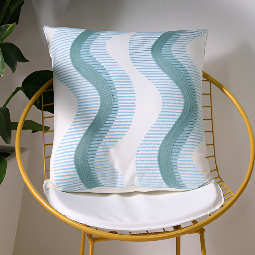 Ocean Treasures Embroidered Coastal Cushion Cover
