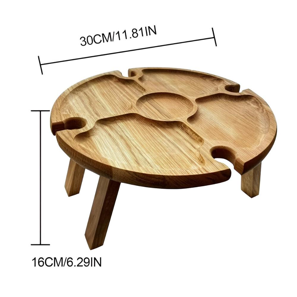 Foldable Picnic Table with Wine Glass Holders