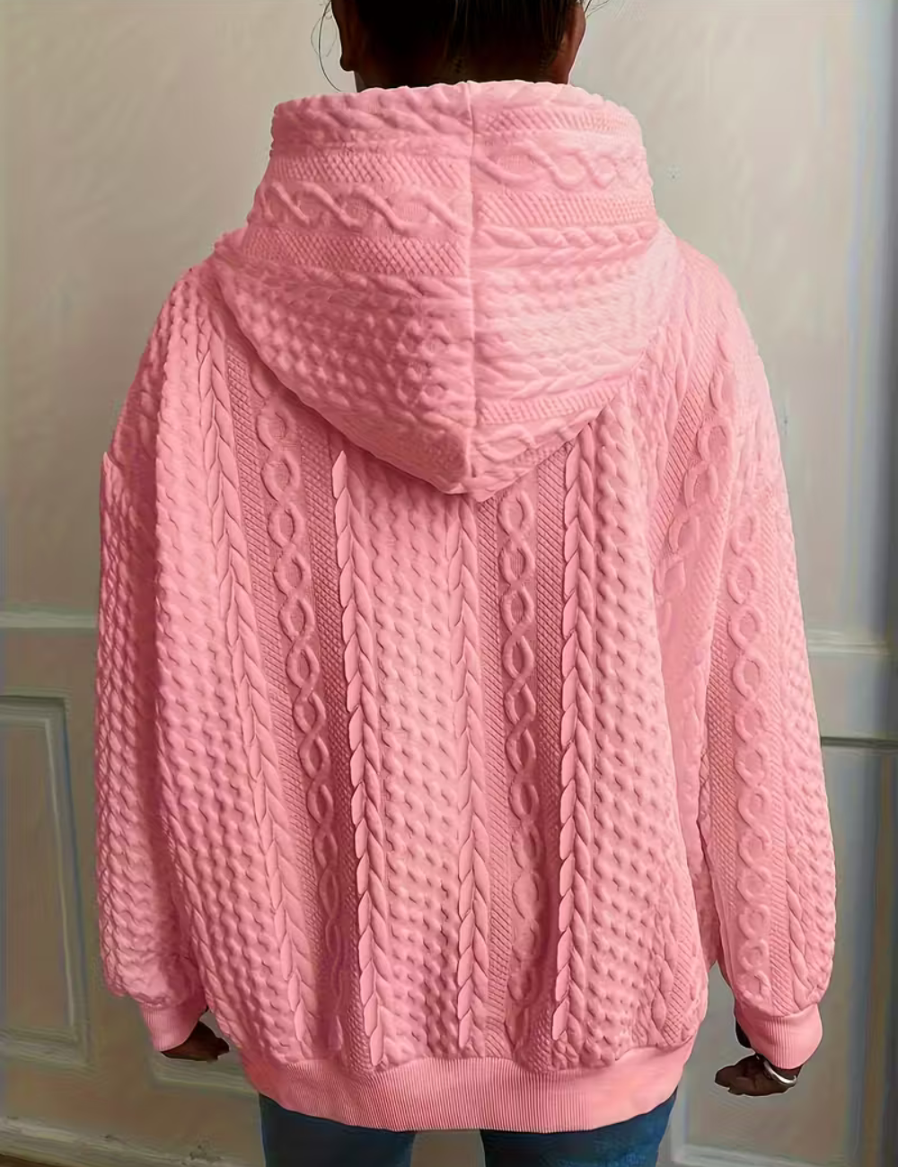 Clara | Ladies' Cable Knit Hoodie