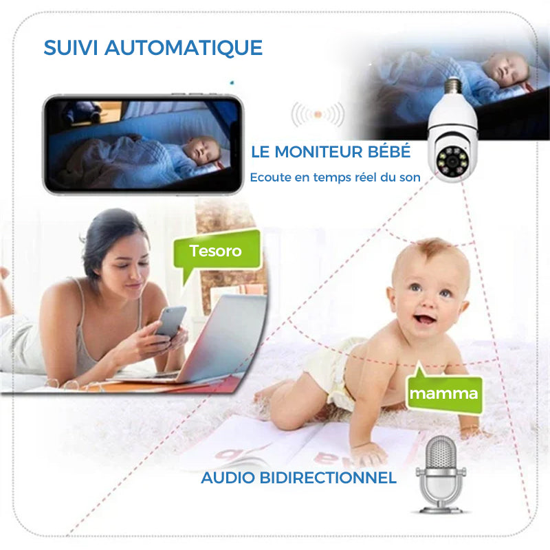 Wireless Wi-Fi Security Camera with Motion Detection and Night Vision