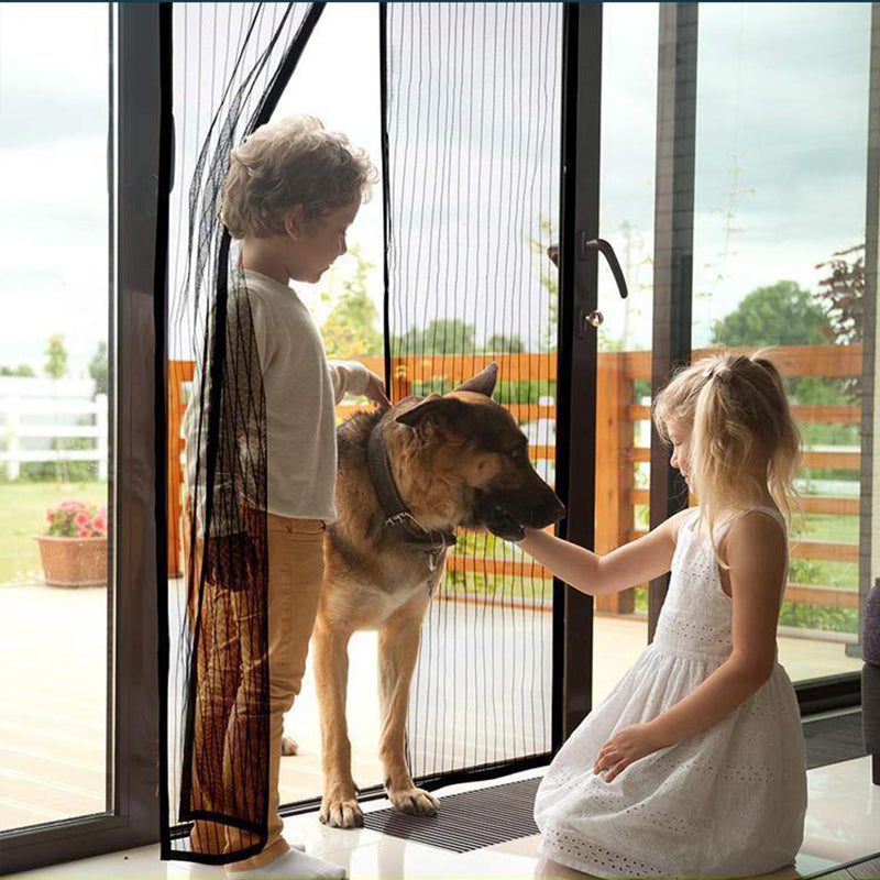 Magnetic Fly Screen Door with Velcro Closure for Pets