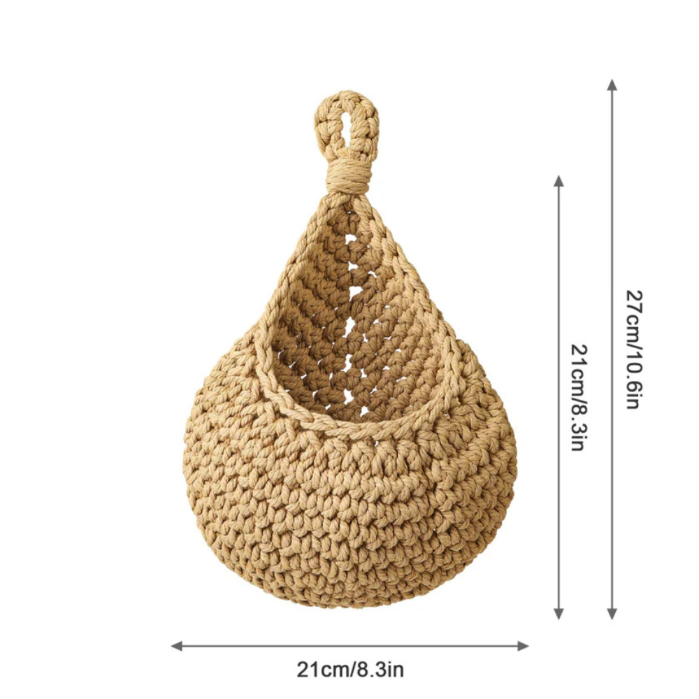 Handwoven Eco-Friendly Boho Hanging Basket