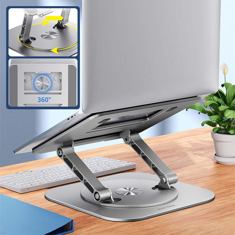 Adjustable Aluminum Laptop Stand with 360° Rotation