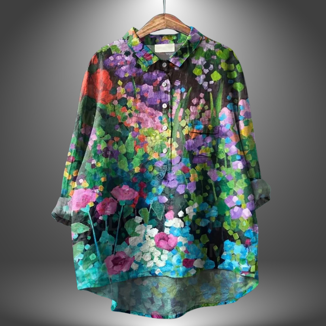 Karmina - Printed Petal Blouse