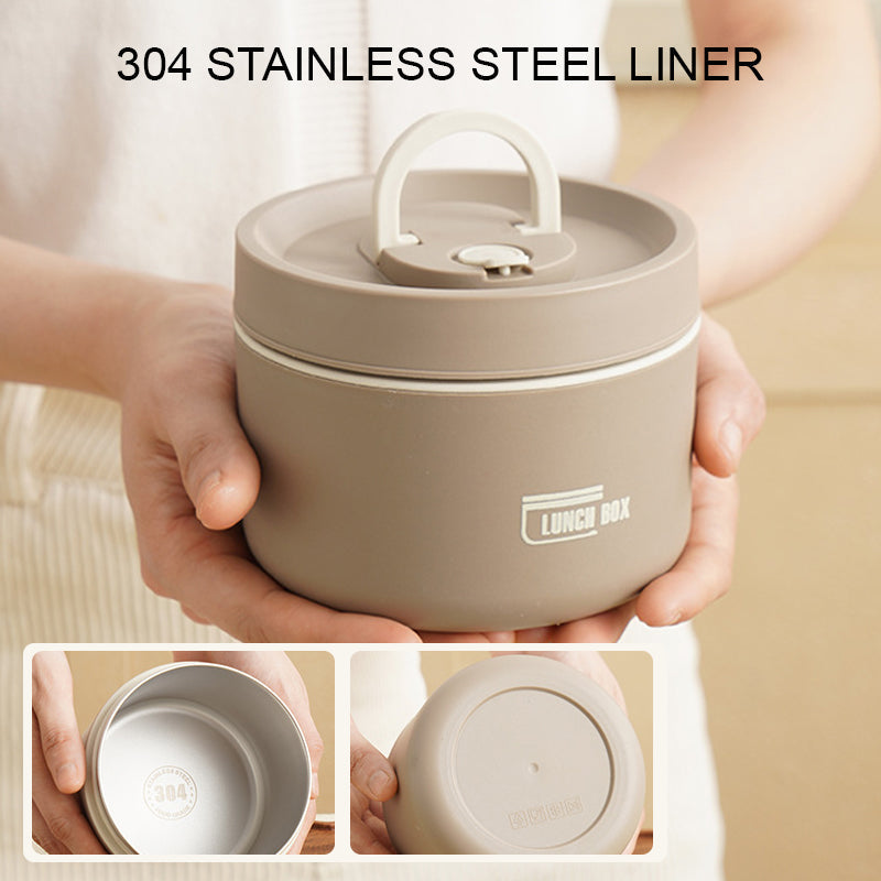 Portable Insulated Stainless Steel Lunch Box with Leak-Proof Design