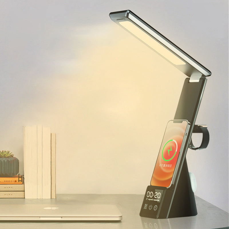 Multi-Function LED Desk Lamp with Wireless Charger and Alarm Clock