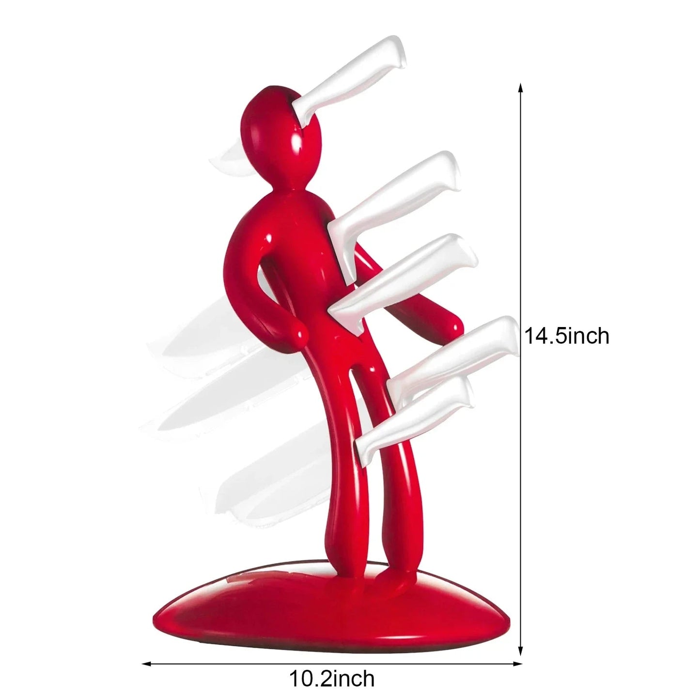 Humanoid Knife Holder with Five Slot Storage