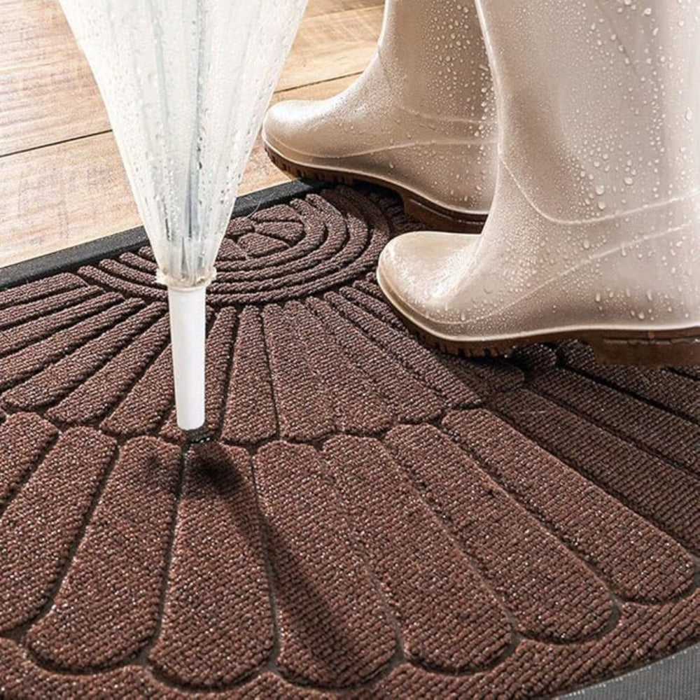 Half-Circle Non-Slip Welcome Door Mat