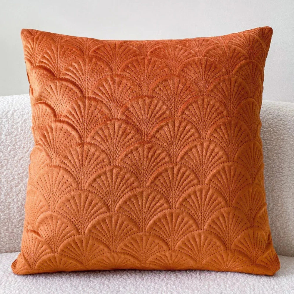 Coastal Velvet Scallop Cushion Cover