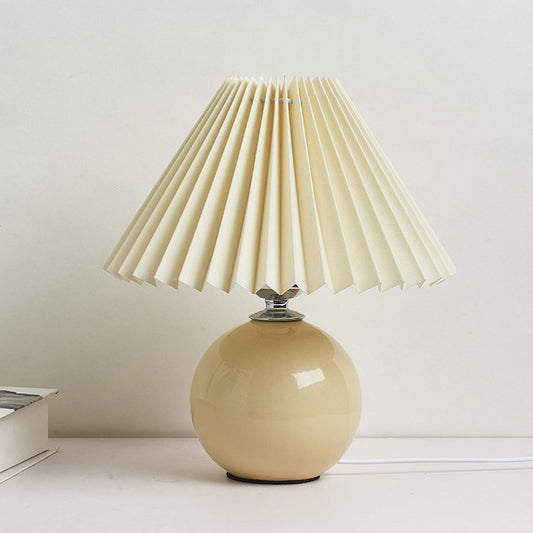 Ceramic Pleated Modern Table Lamp in Multiple Colors