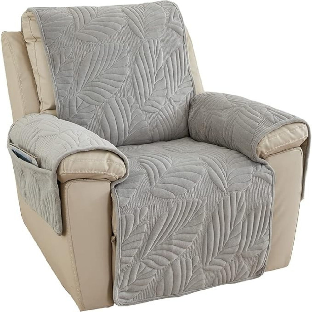 Verdant Leaf Pattern Recliner Slipcover