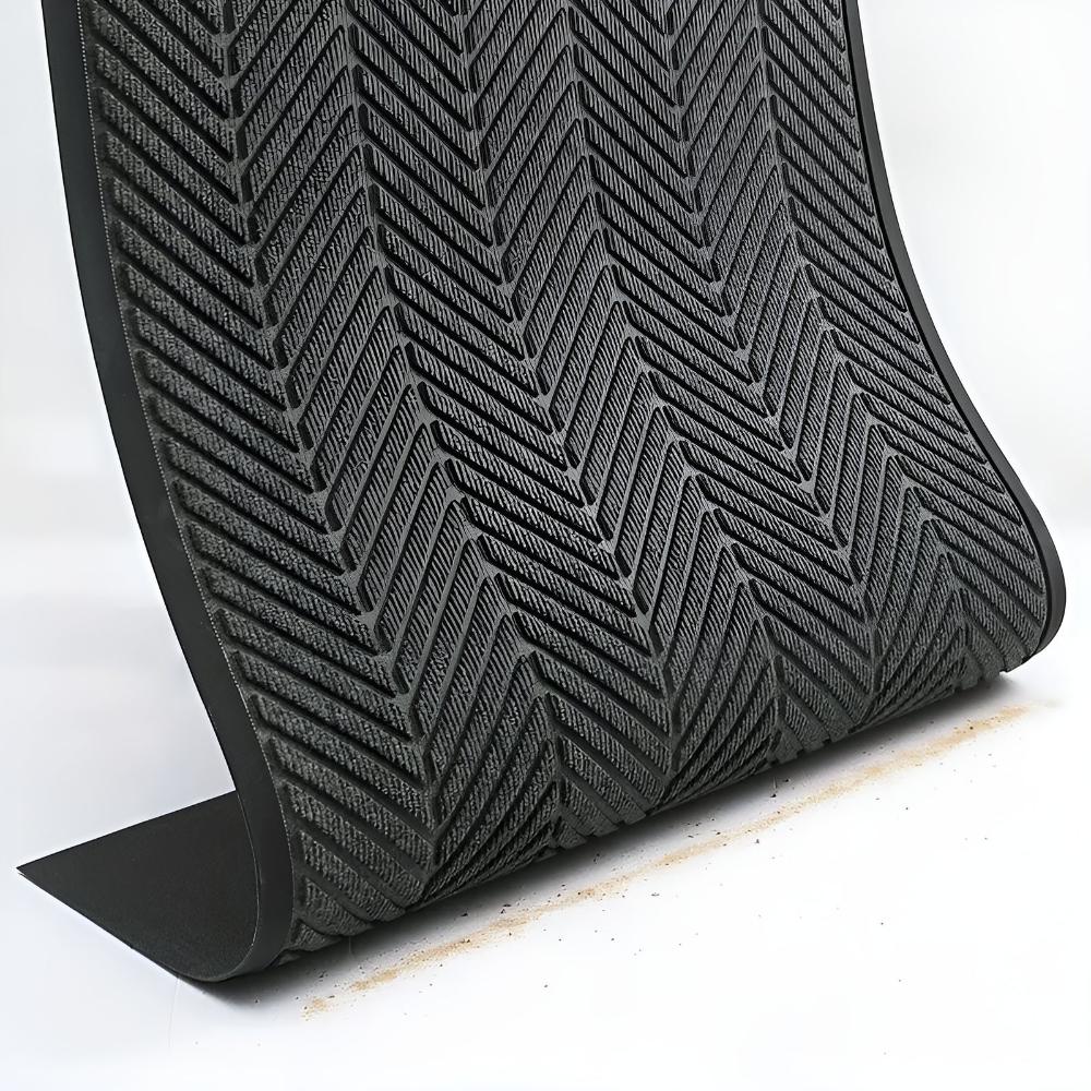 Chevron Textured Non-Slip Door Mat