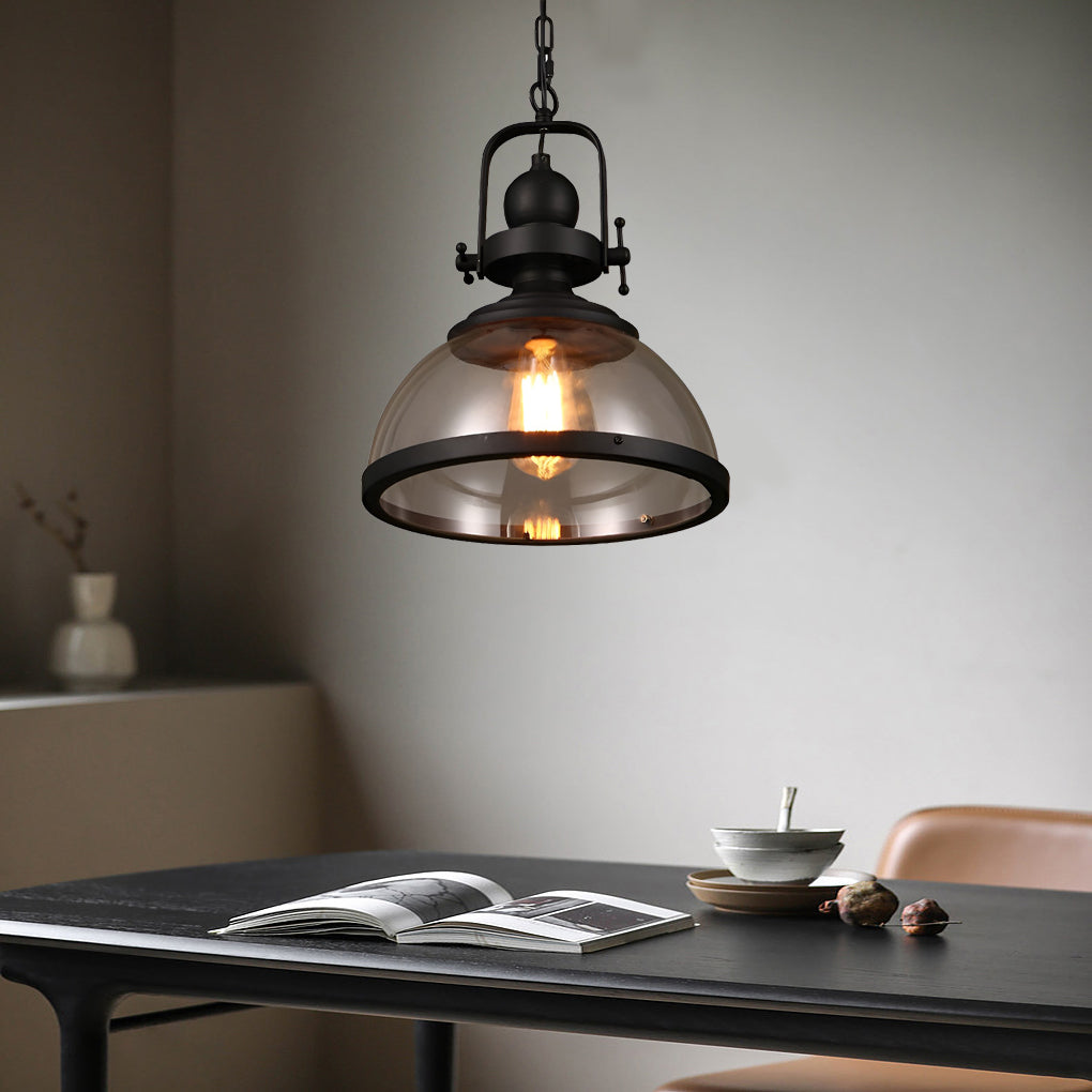 Antique Glass Industrial Chandelier Pendant Light