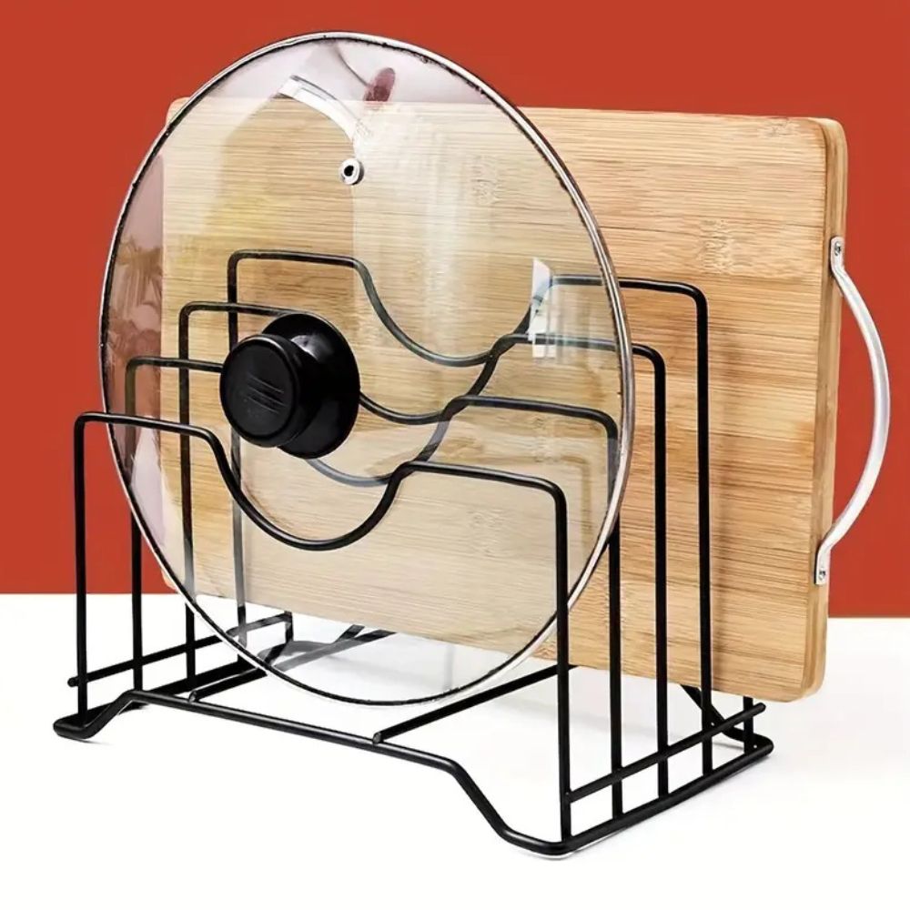 Vertical Iron Plate and Lid Organizer