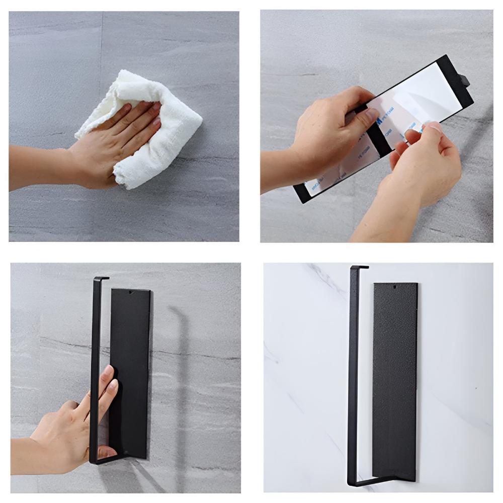 Adhesive Wall-Mounted Paper Towel Holder in Durable Iron